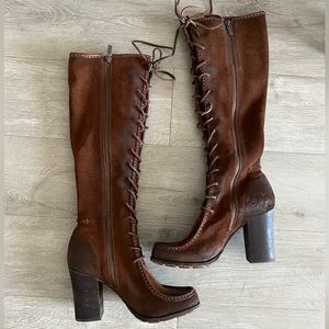 Frye Parker Suede Moccasin Tall Boot - Size 8.5